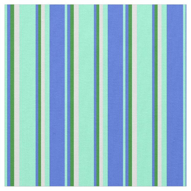 Tecido Aquamarine, Royal Blue, Forest Green e Lavanda (Detalhe)