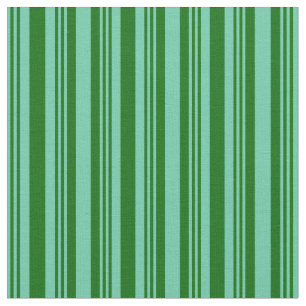 Tecido Aquamarino e Padrão Verde Escuro de Stripes