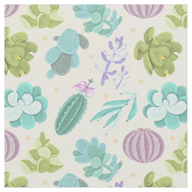 Tecido Aquarela Cactus (Detalhe)