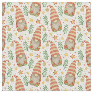 Tecido Aquarela Gnome Escandinavo Natal Fofo