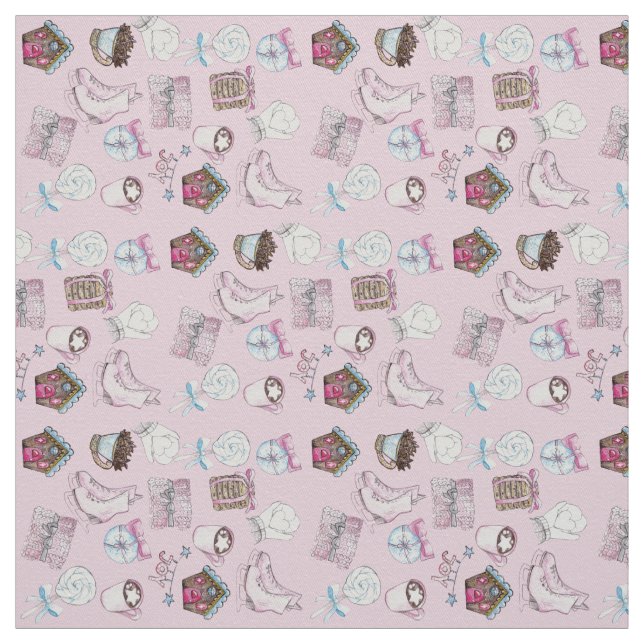 Tecido Aquarela Pink Natal inspirada (Modelo)