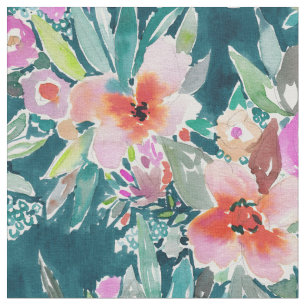 Tecido Aquarela Tropical Colorida WOT