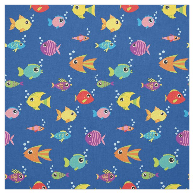 Tecido Aquário Tropical do Infantil de Peixes (Modelo)