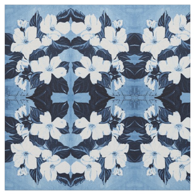 Tecido Aquelas Blossom Blues (Modelo)
