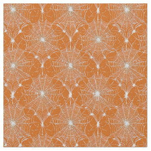 Tecido Aranha-Do-Prata Lace Em Laranja