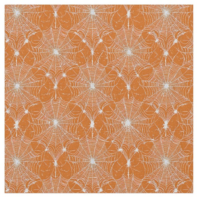 Tecido Aranha-Do-Prata Lace Em Laranja (Detalhe)