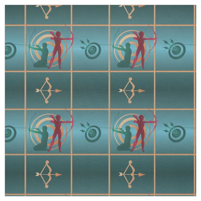 Tecido Arco e Seta para Arqueiros - Padrão Verde (Modelo)