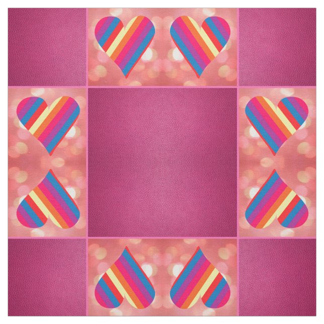Tecido Arco-Íris Rosa 1 (Modelo)