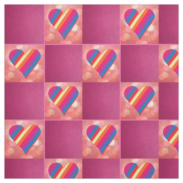 Tecido Arco-Íris Rosa 2 (Modelo)