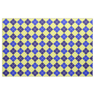 Tecido Argyle azul & Dourado