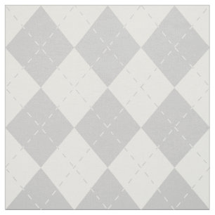Tecido Argyle cinzento e branco