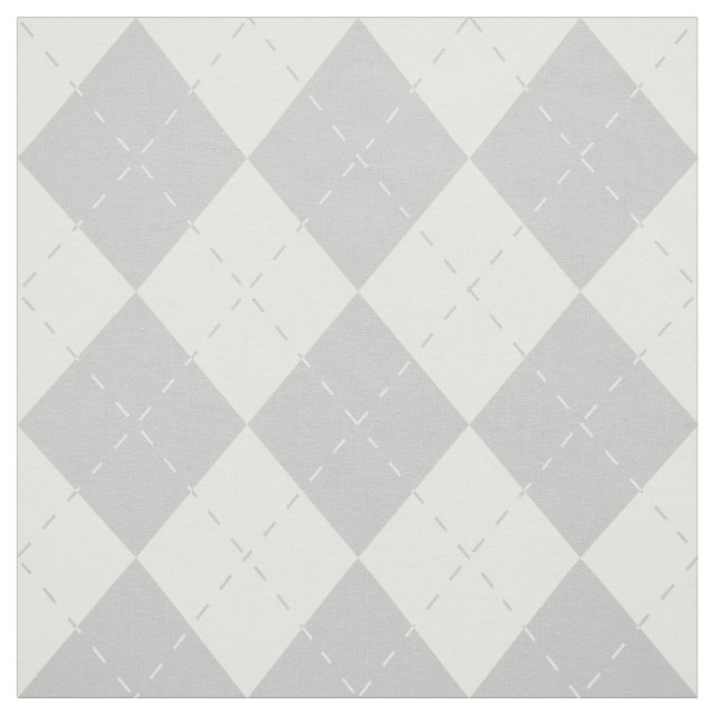 Tecido Argyle cinzento e branco (Modelo)