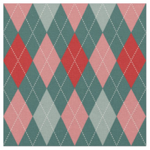 Tecido Argyle de Natal Retro50