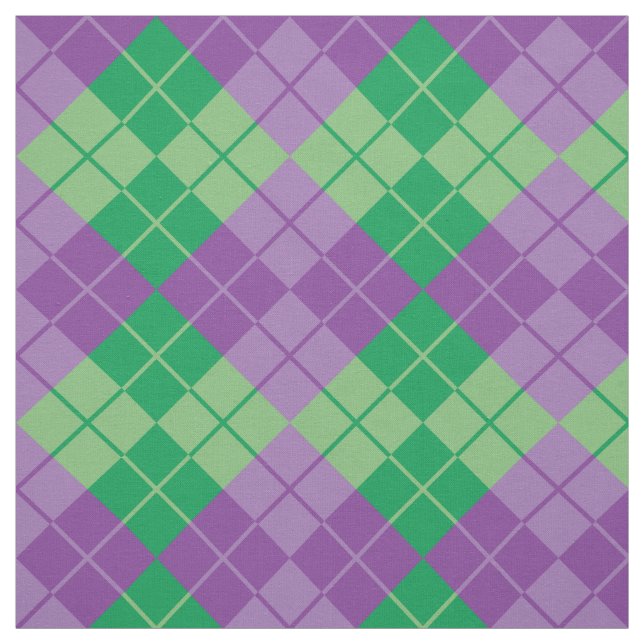 Tecido Argyle Roxo-Verde (Modelo)