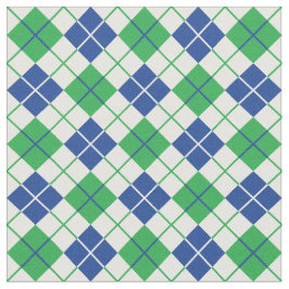 Tecido Argyle Verde-Azul