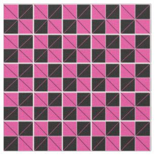 Tecido Argyle verifica rosa e preto