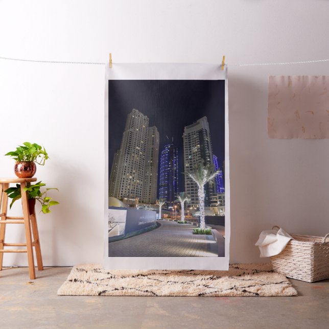 Tecido Arquitetura de Dubai à noite (In Situ)