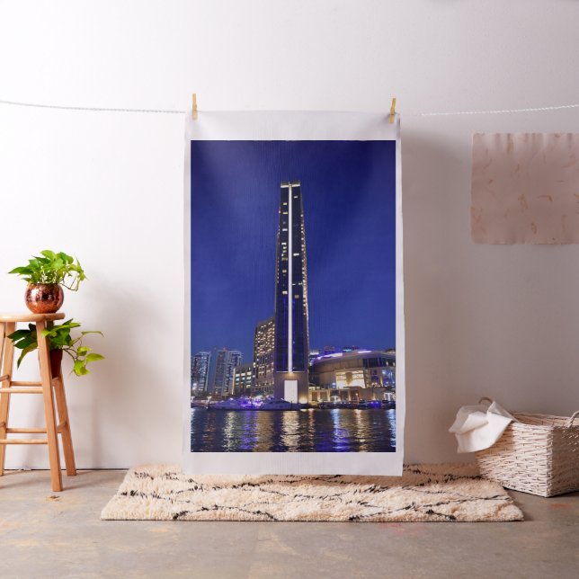 Tecido Arquitetura de Dubai Marina à noite (In Situ)