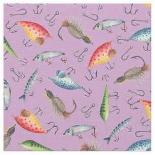 Tecido Arrasto de pesca em roxo