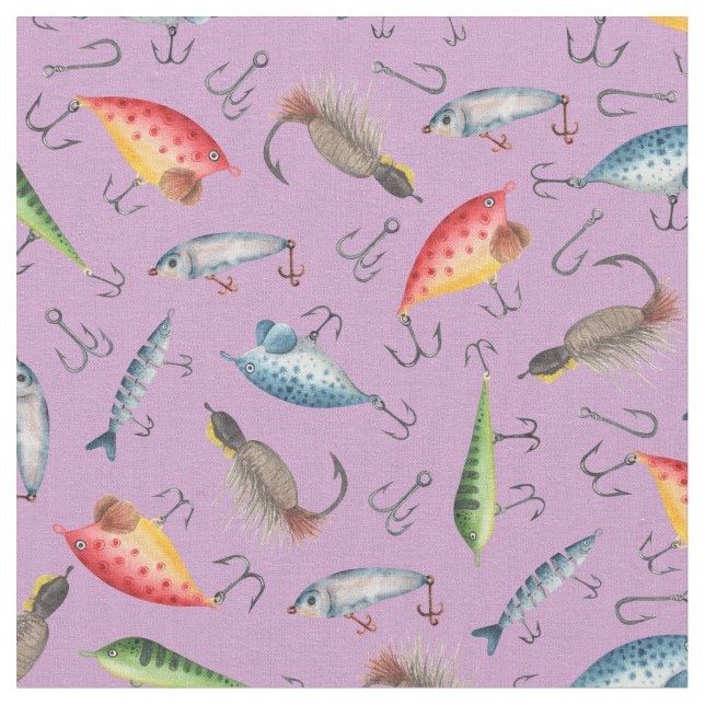 Tecido Arrasto de pesca em roxo (Detalhe)