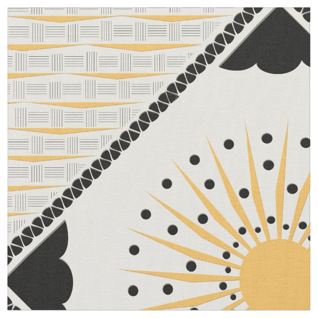 Tecido Art Deco Cheery Sunburst (Detalhe)