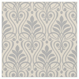 Tecido Art Deco Pattern 01 - Cinzas Espanholas em Branco