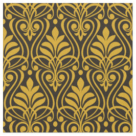 Tecido Art Deco Pattern 01 - Deco Dourado 2 em preto