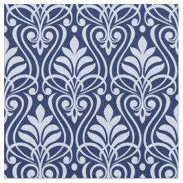 Tecido Art Deco Pattern 01 - Lavanda Azul no Azul Escuro