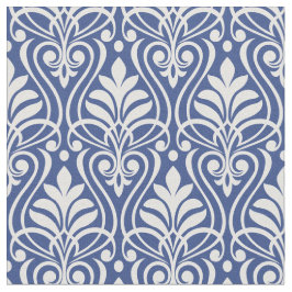Tecido Art Deco Pattern 01 - Rosas claro no Azul Prussian