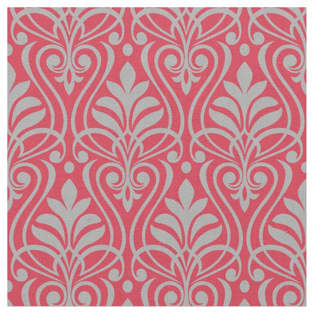 Tecido Art Deco Patterno - Cinzas Espanholas de Rosa Para (Detalhe)