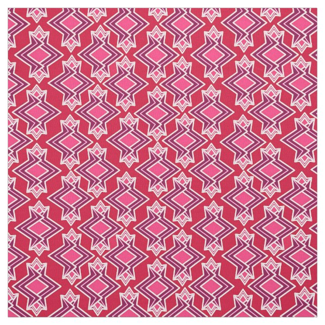 Tecido Art Deco Wallpaper Padrão, Vinho Borgonha (Modelo)