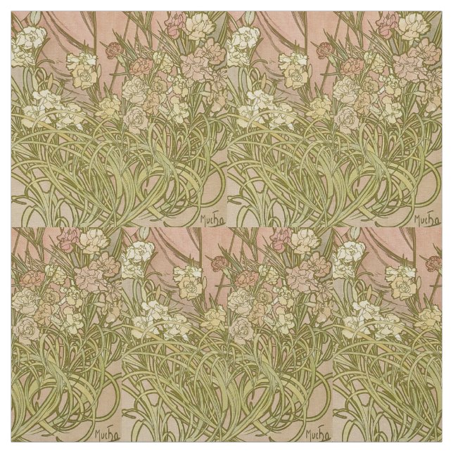 Tecido Art Nouveau Alfonse Mucha Floral (Modelo)
