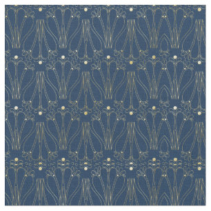 Tecido Art Nouveau. Azul.
