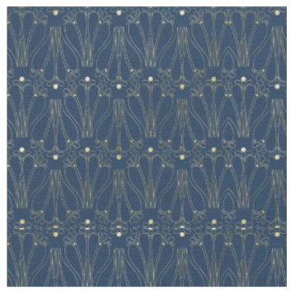 Tecido Art Nouveau. Azul.