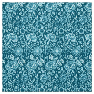 Tecido Art Nouveau Carnação Damask, Indigo e Sky Blue
