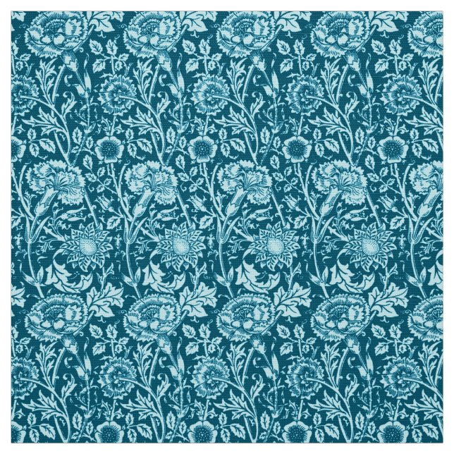 Tecido Art Nouveau Carnação Damask, Indigo e Sky Blue (Modelo)
