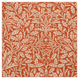 Tecido Art Nouveau Floral Damask, Mandarin Orange