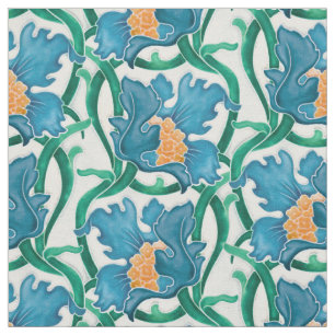 Tecido Art Nouveau Floral Majolica Pattern