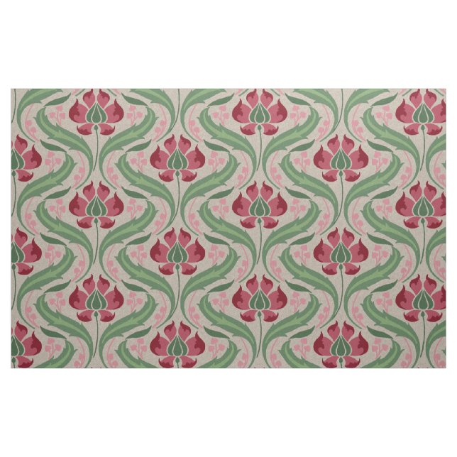 Tecido Art Nouveau Flores Selvagens, Rosa (Fat Quarter)