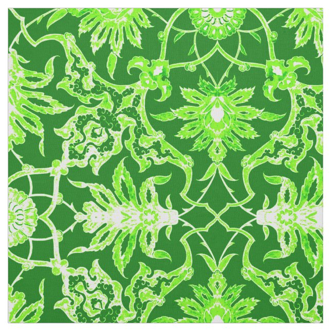 Tecido Art Nouveau - Padrão Chinês - Emerald Green (Modelo)