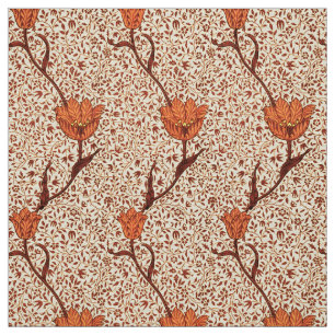 Tecido Art Nouveau Tulip Damask, Coral e Beige