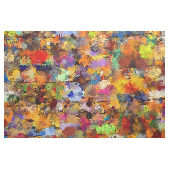 Tecido Arte abstrata colorida do Splatter da pintura (Jarda)