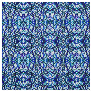 Tecido Arte Abstrata de Tinta Alcoólica Azul de Ícaro