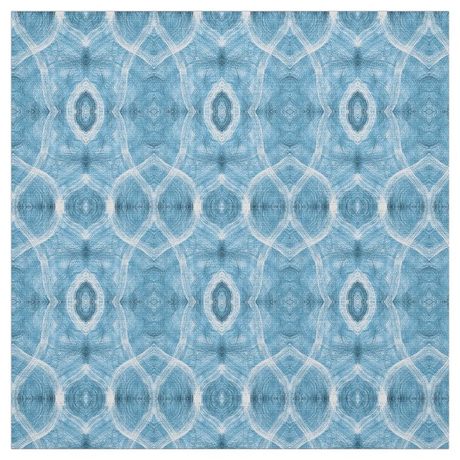 Tecido Arte Abstrata em Aquarela Azul (Modelo)
