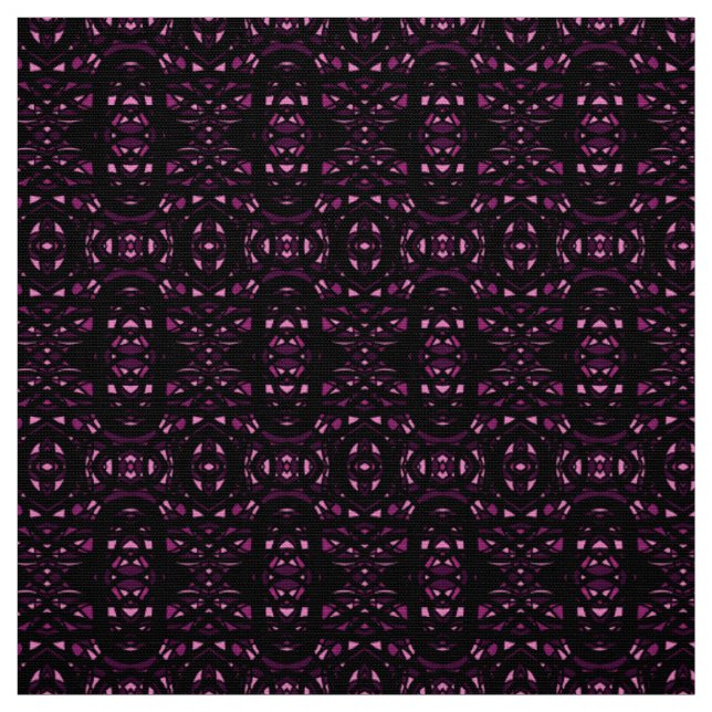 Tecido Arte Abstrata em Gouache Rosa Preto Fogo (Modelo)