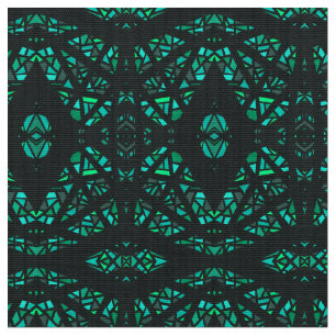 Tecido Arte Abstrata em Gouache Verde Preto Espectroscópi