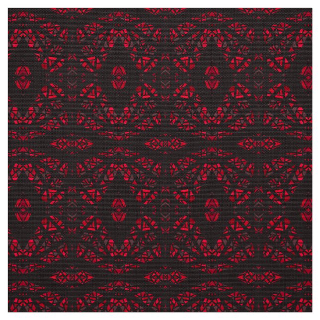 Tecido Arte Abstrata em Gouache Vermelho Preto Espectrosc (Modelo)