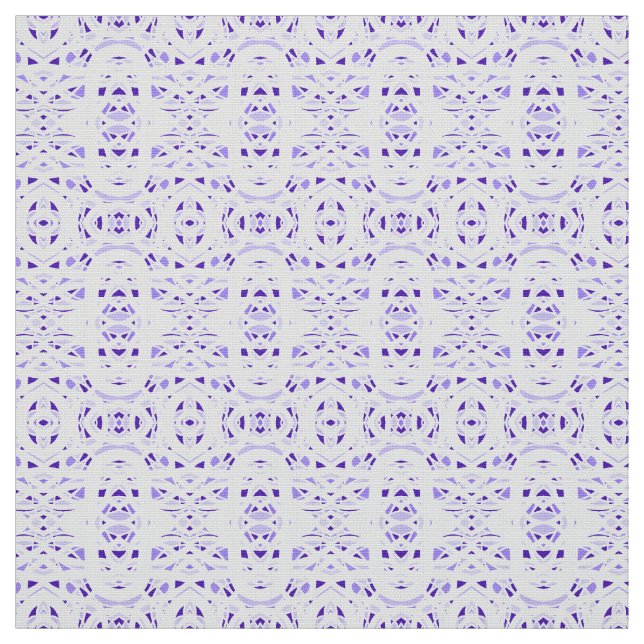 Tecido Arte Abstrata em Guache Roxo Branco Firebrand (Modelo)