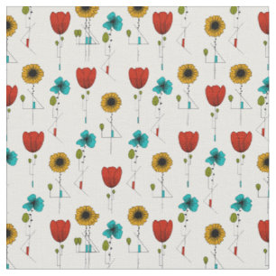 Tecido Arte Contemporânea Noveau Padrão Floral