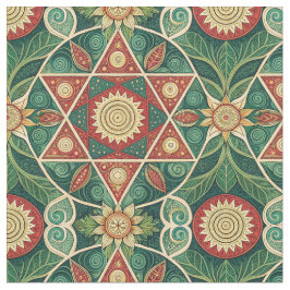 Tecido Arte de Design de Mandala Floral Geométrico Sagrad